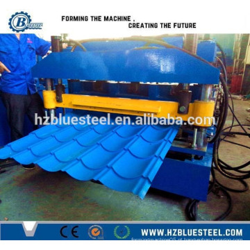 Fabricação 828 Tipo Metal Steel Step Roof Tile Panel Machine, Perfil de aço Rolling Roof Rolling Machine